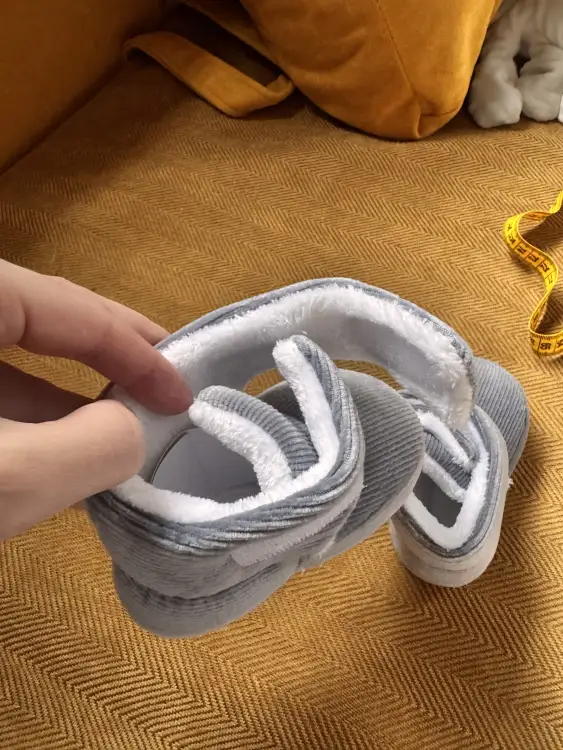 Детские пинетки теплые на липучках, 12см