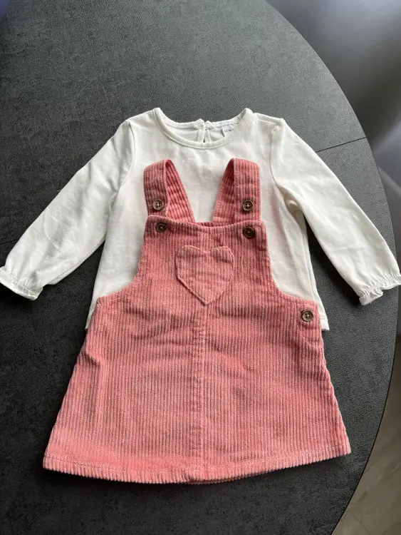 Комплект для девочки (лонгслив+сарафан) 62-68