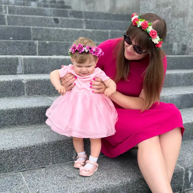 Нарядное платье с повязкой для девочки 1,5-2 лет