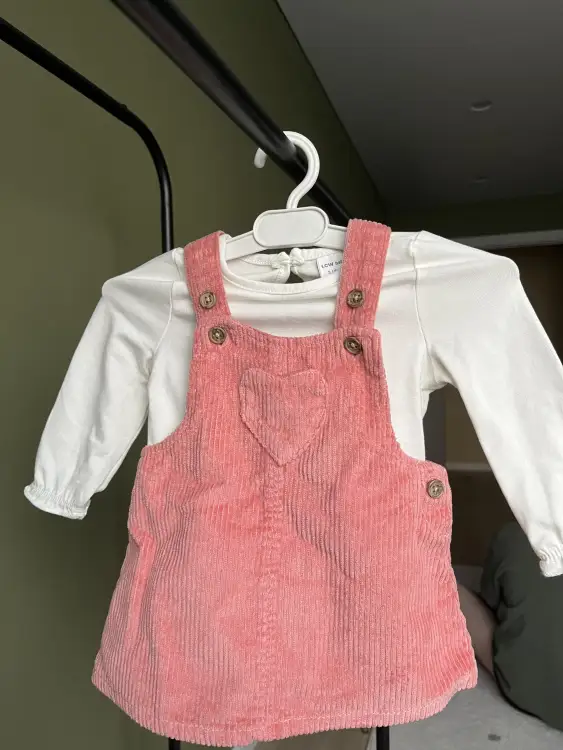 Комплект для девочки (лонгслив+сарафан) 62-68