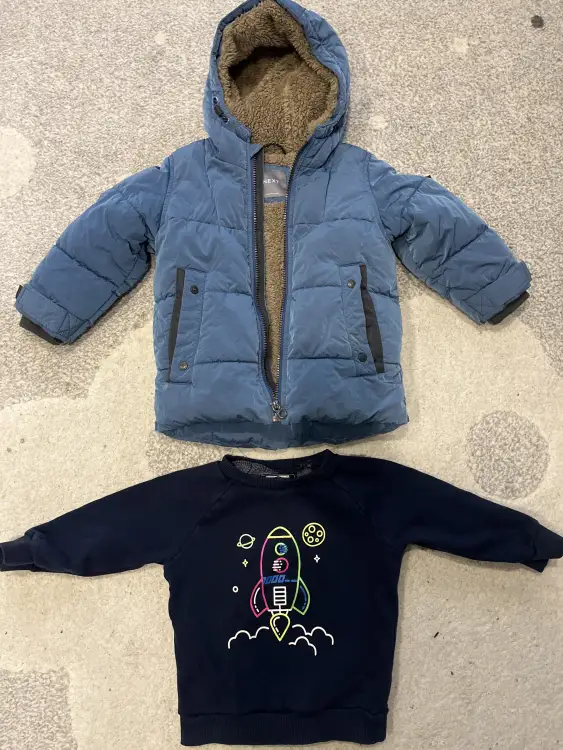 Куртка зимняя next и кофточка.92 рост