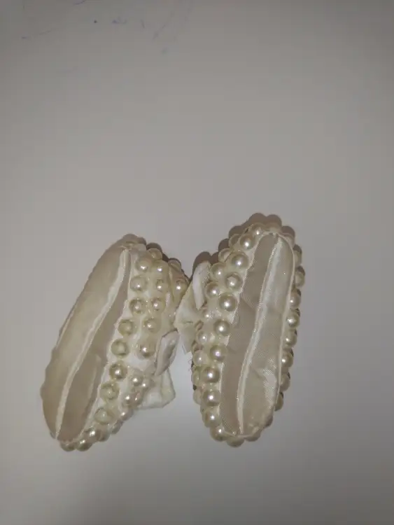 Пинетки жемчужные. Размер 0-3 месяца (10см)