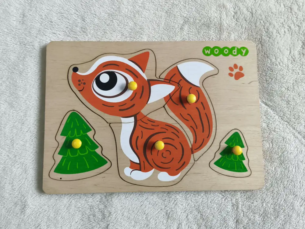 Деревянный пазл Лисичка