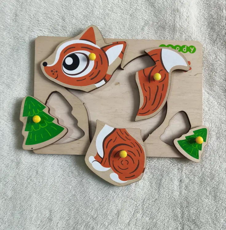 Деревянный пазл Лисичка