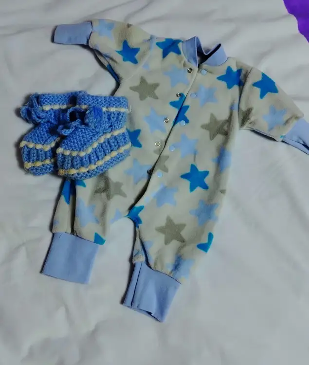 Тёплый комбинезон, слип +пинетки