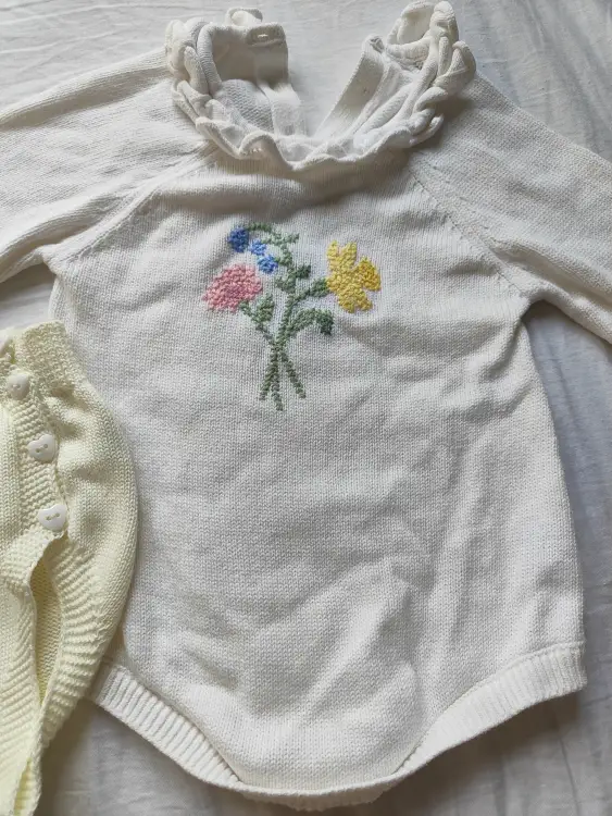 Трикотажный комплект на девочку 74-80