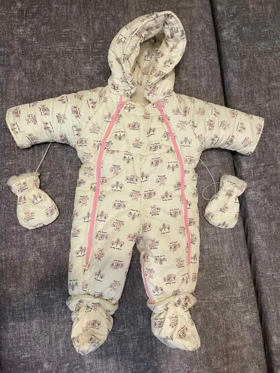 Теплый комбинезон 6-9 месяцев