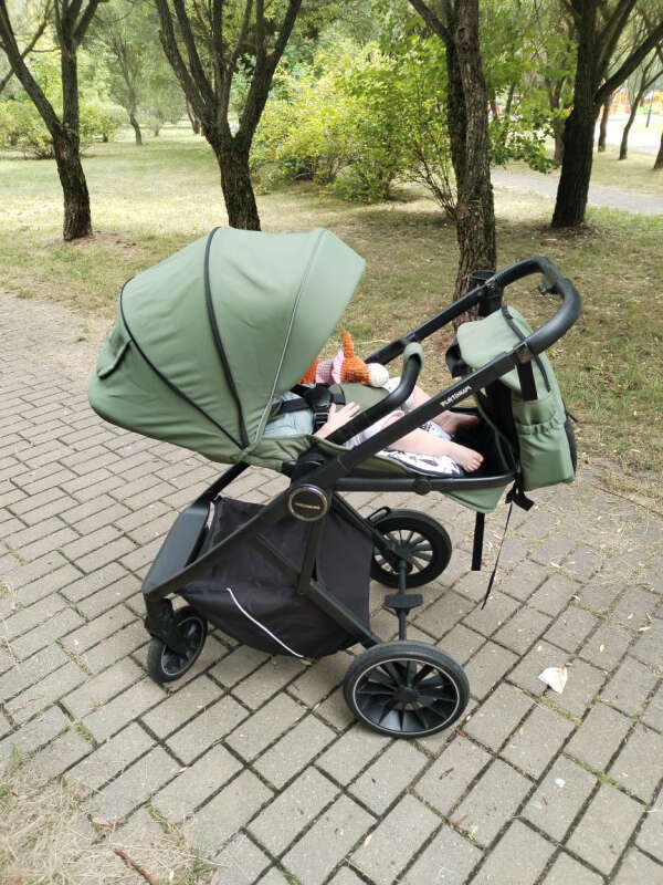 Коляска Chiccolino Platinum 3 в 1 зелёная