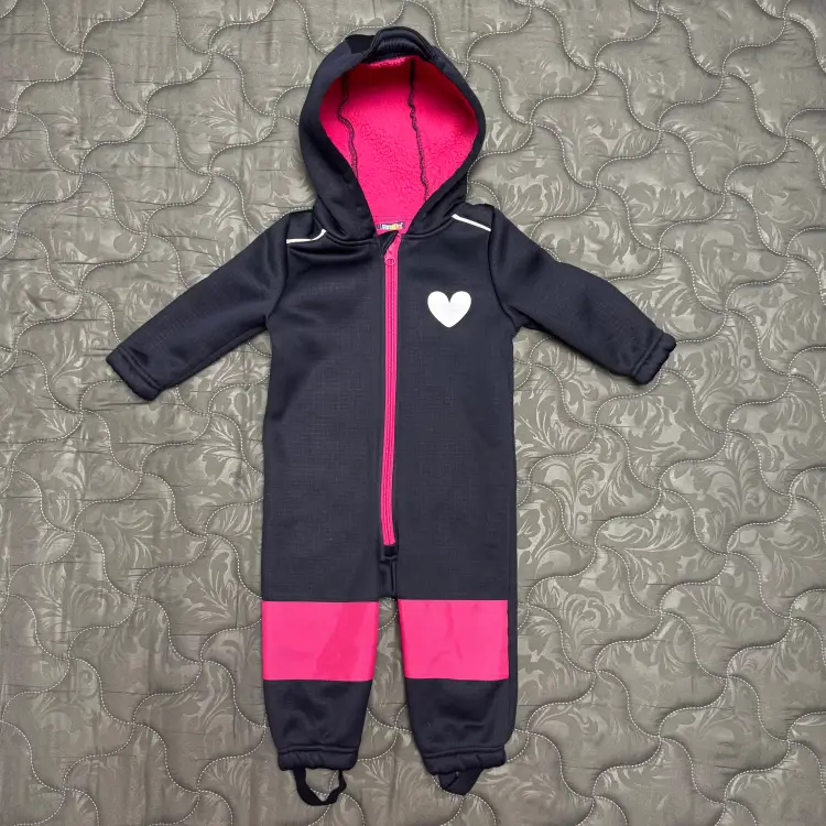 Теплый комбинезон для девочки 6-12 месяцев