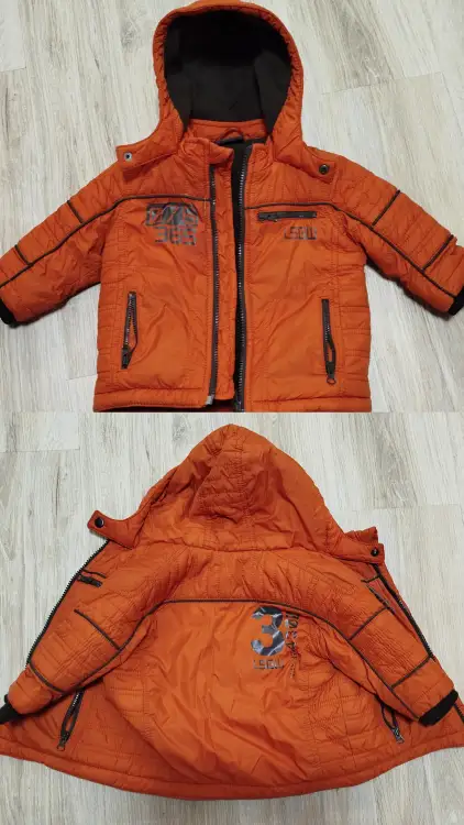 Костюм зимний куртка и штаны на лямках 74-80