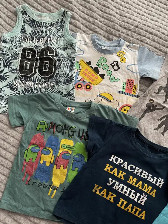 Лот футболок на 86-92 см