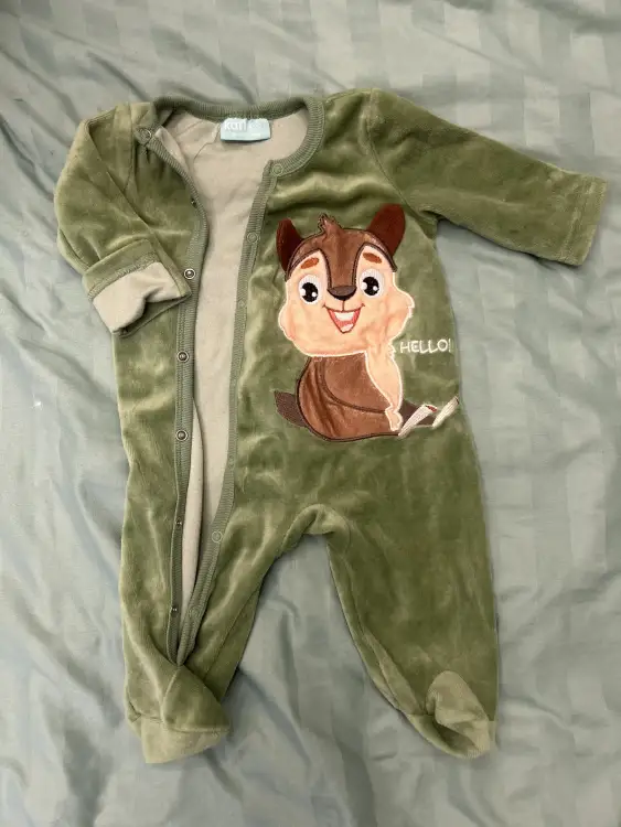 Велюровый комбинезон 1-3 мес (56-62 см)