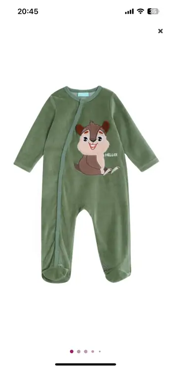 Велюровый комбинезон 1-3 мес (56-62 см)