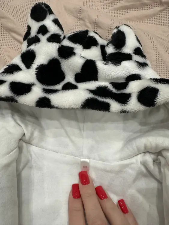 Велюровый комбинезон с ушками 68р