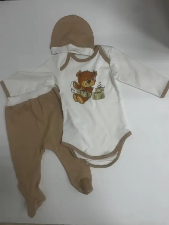 Комплект бодик, ползунки шапочка