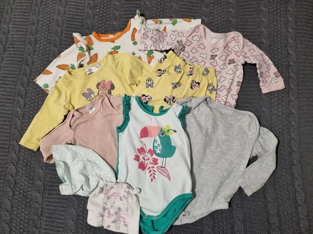 Боди, шапочка,косынка для девочки 0-6 мес.