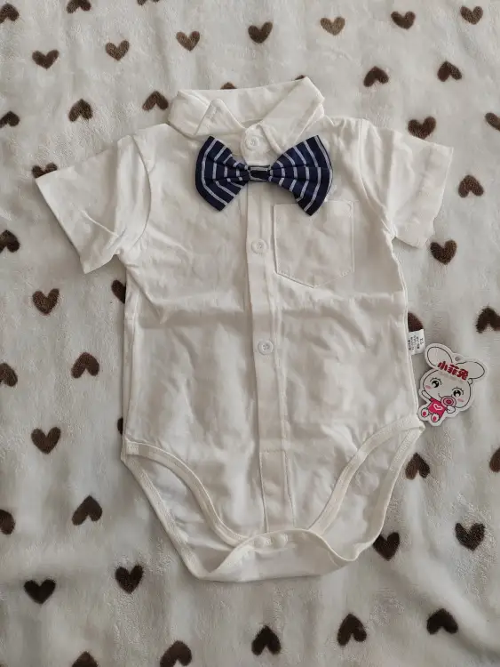 Боди-рубашка с вшитой бабочкой