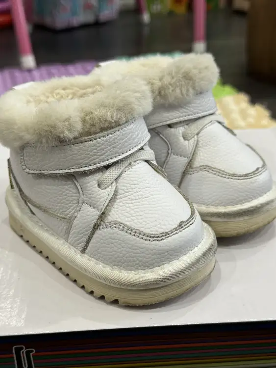 Нат.кожа, теплые ботинки 11,5см стелька