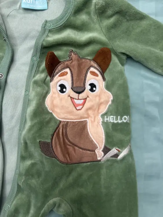 Велюровый комбинезон 1-3 мес (56-62 см)