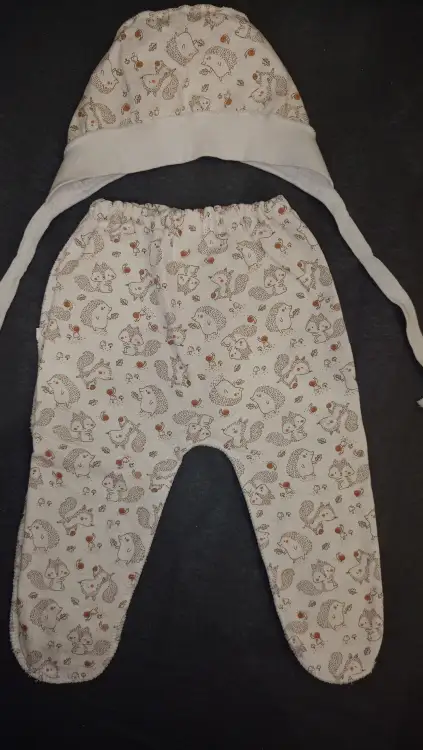 Теплые ползунки+чепчик