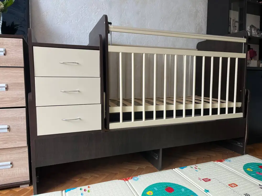 Детская кроватка-трансформер + МАТРАС