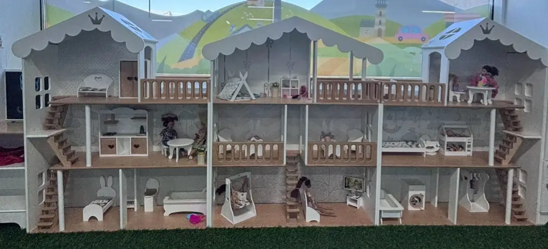 Детский супермаркет, кухню и кукольный домик с содержанием