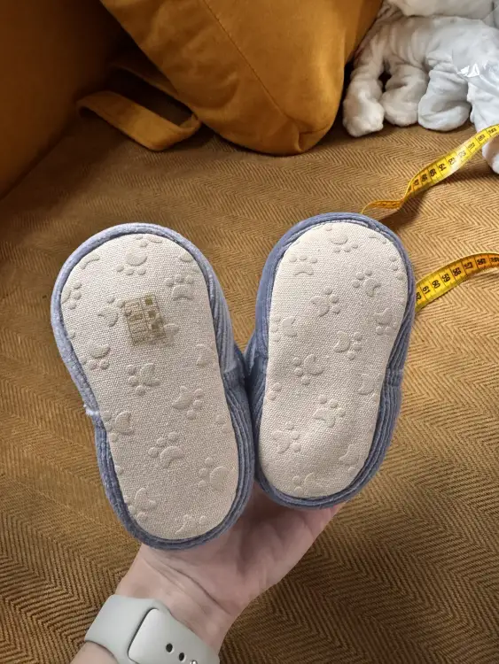 Детские пинетки теплые на липучках, 12см