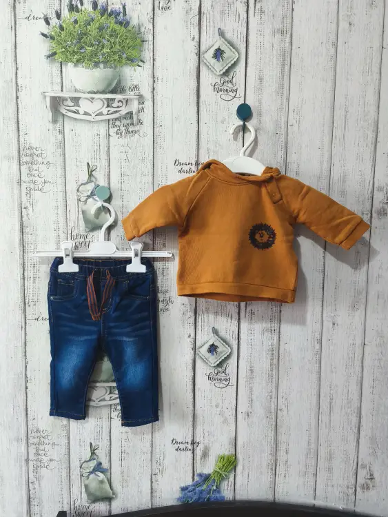 Джинсы и худи 56-62см