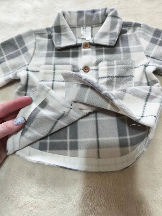 Утеплённая рубашка H&M 68-74см