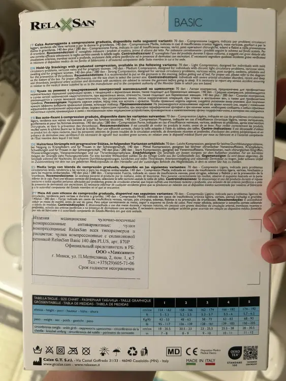 Компрессионные чулки relaxan новые