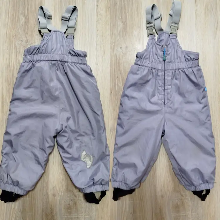 Костюм зимний куртка и штаны на лямках 74-80