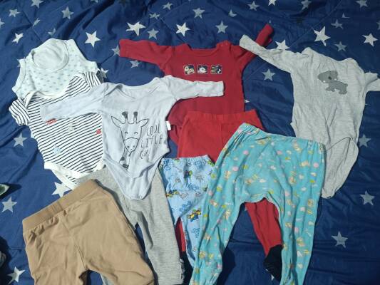Большой лот одежды для мальчика 0-6мес