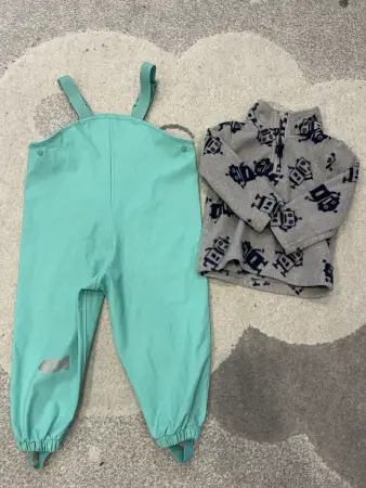 Лот новый комбинезон и кофточка на флисе.86-92