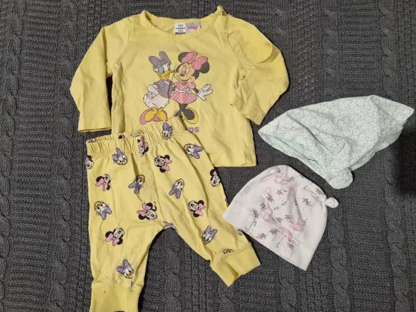 Боди, шапочка,косынка для девочки 0-6 мес.