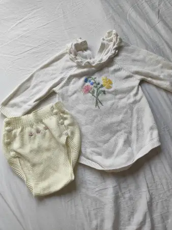 Трикотажный комплект на девочку 74-80