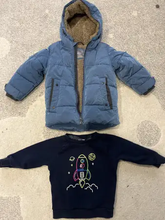 Куртка зимняя next и кофточка.92 рост