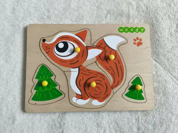 Деревянный пазл Лисичка