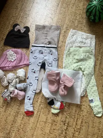 Колготки пинетки шапочки р. 74-80