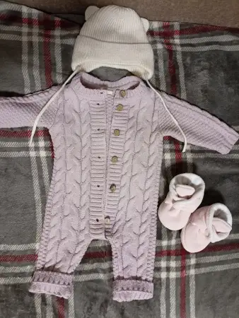 Комплект комбинезон+шапочка+пинетки 62-74