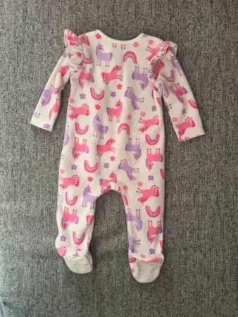 Флисовый комбинезон / слип 6-9 месяцев