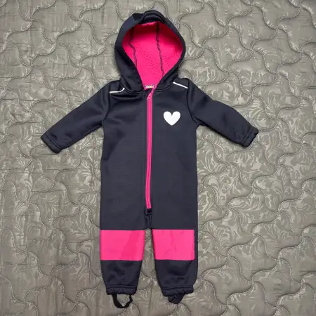 Теплый комбинезон для девочки 6-12 месяцев