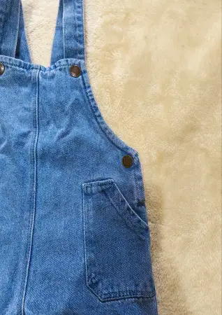 Джинсовый комбинезон 80 см