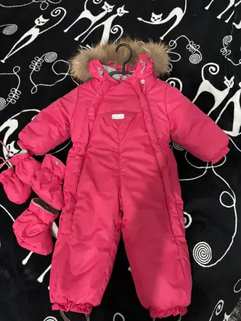 Теплый зимний комбинезон для девочки