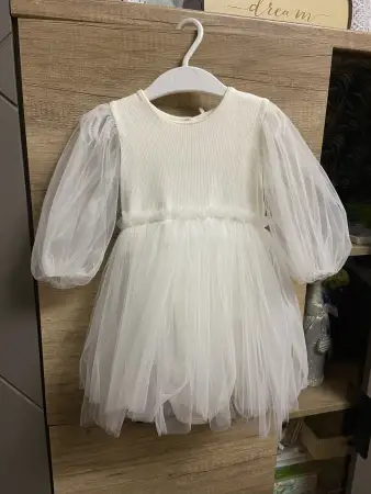 Платье-боди на годик + диадема из фетра