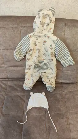 Комбинезон утеплённый стеганый 80 см хлопок