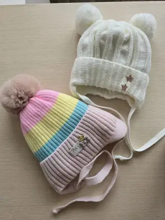 Шапочки .Новые.3-6 месяцев.