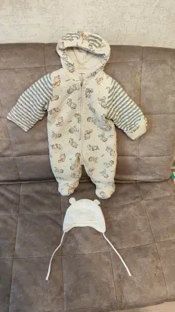 Комбинезон утеплённый стеганый 80 см хлопок