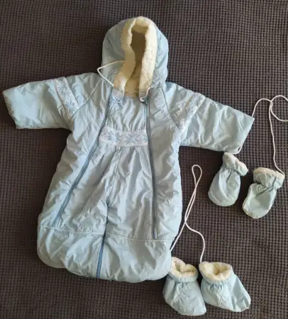 Зимний комбенизон-трансформер на овчине 4 мес - 1 года