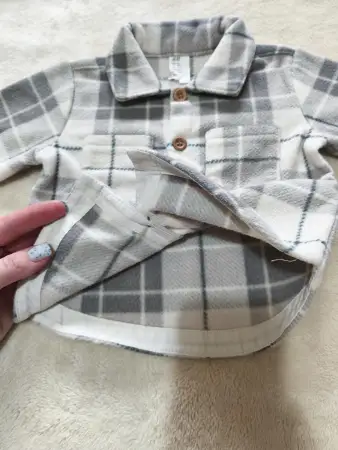 Утеплённая рубашка H&M 68-74см