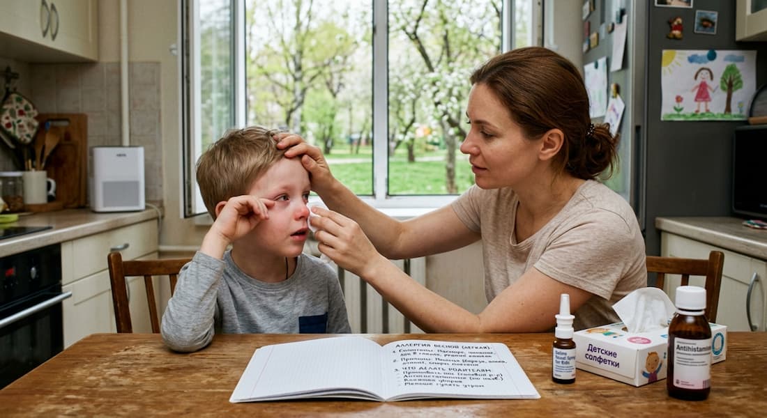 Аллергия весной у детей: симптомы, причины и что делать родителям
